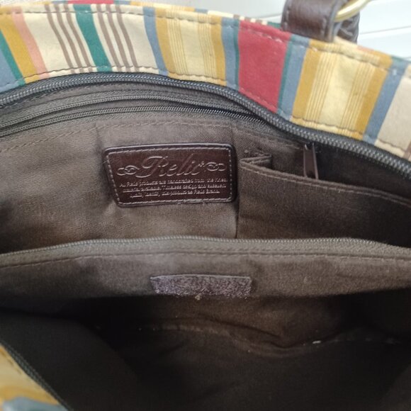 Relic Purse Striped Crossbody Satchel Tote Bag Colorful - Picture 8 of 9